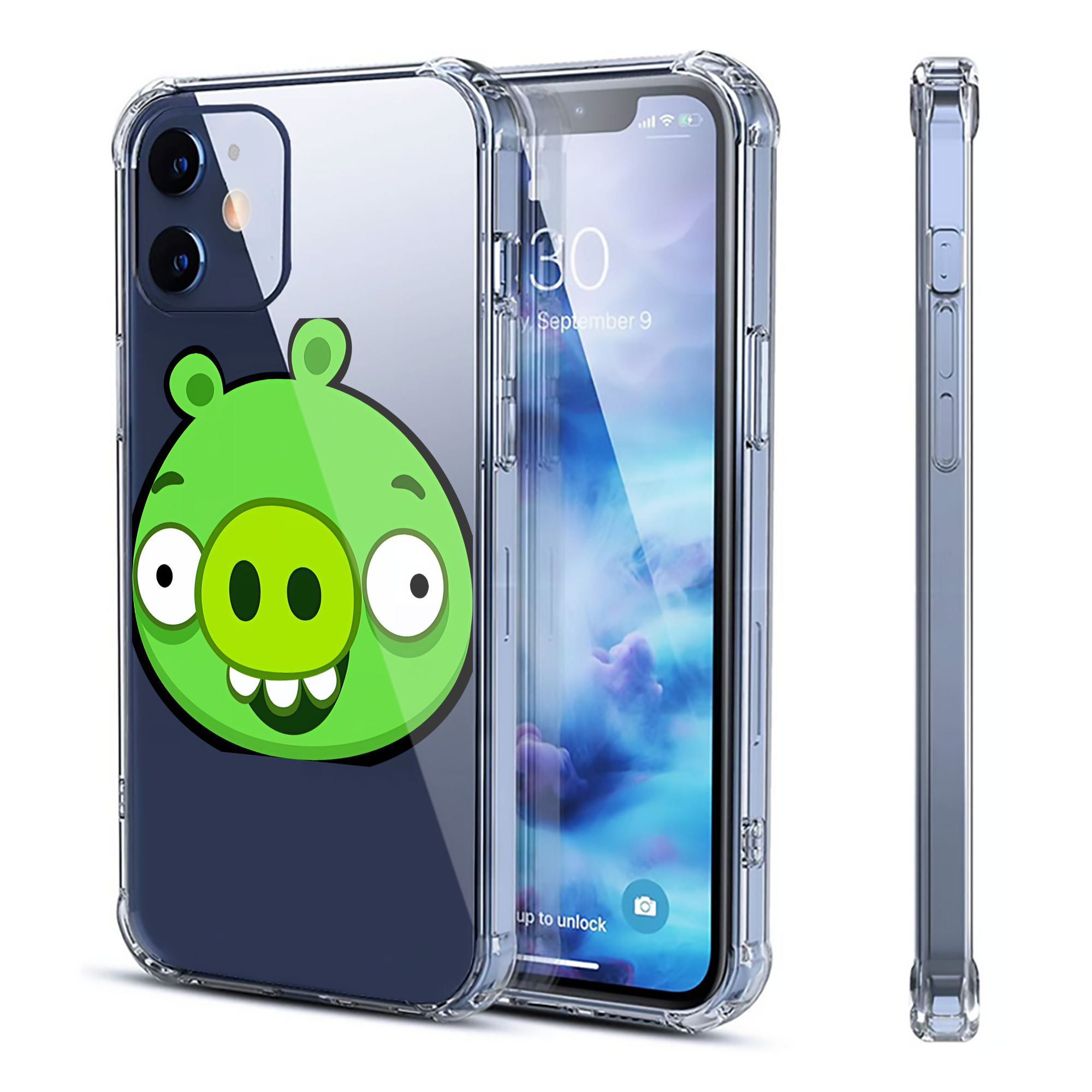 （画像用） Angry Birds アングリーバード 【iPhone 12シリーズ対応】透明スマホケース（クリアソフトケース）